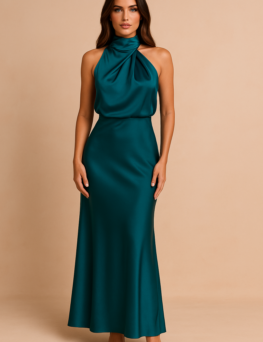 Madelyn | Elegant Women's Draped Midi Dress 0