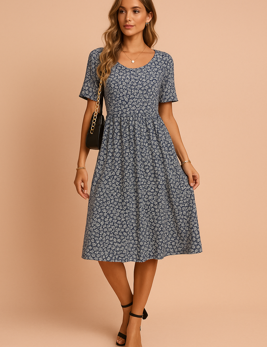 Nola | Flowy Polka Dot Blouse with Ruffles 0